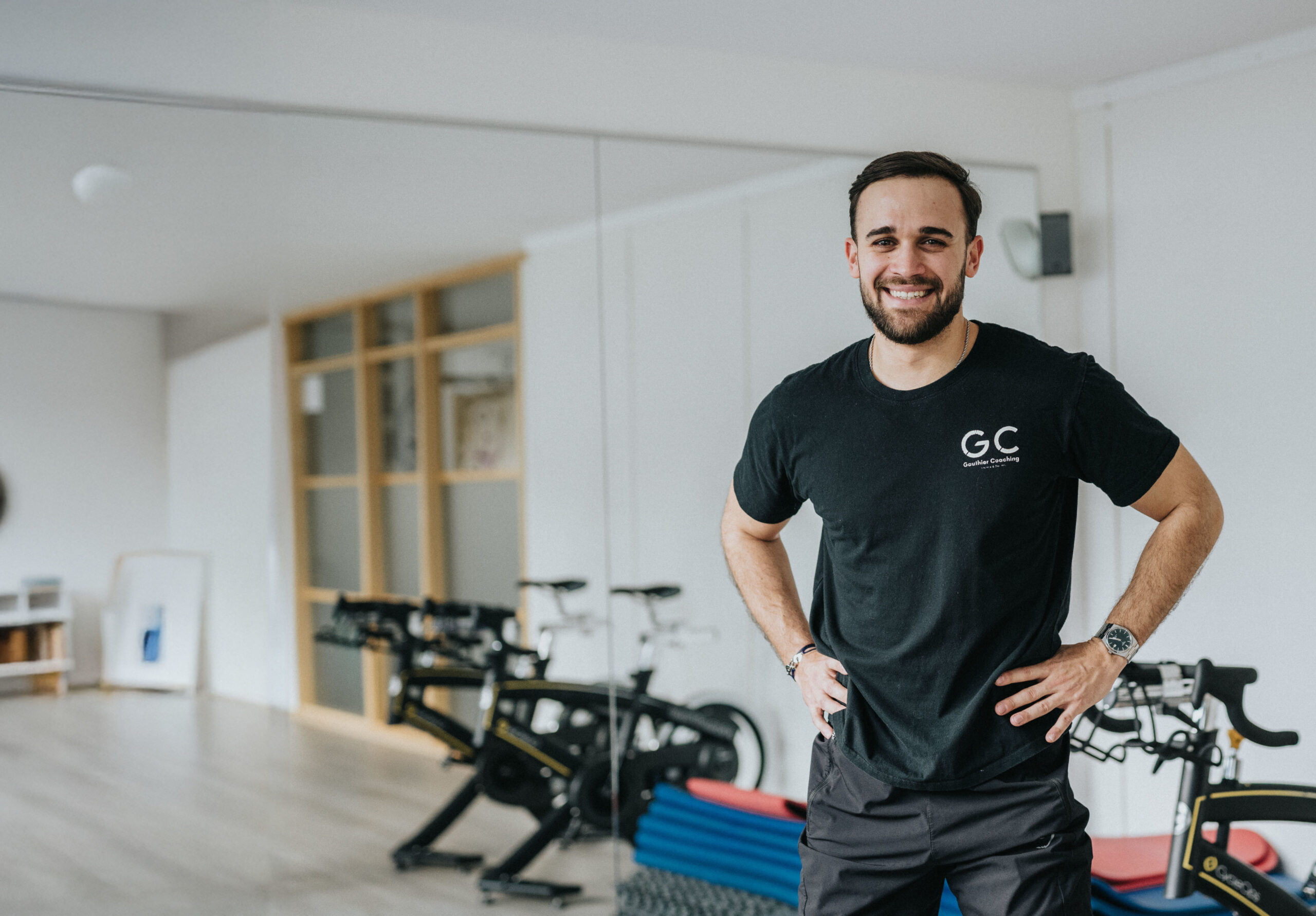 Gauthier Corelli, votre personal trainer, dans sa salle d'entraînement à Pully